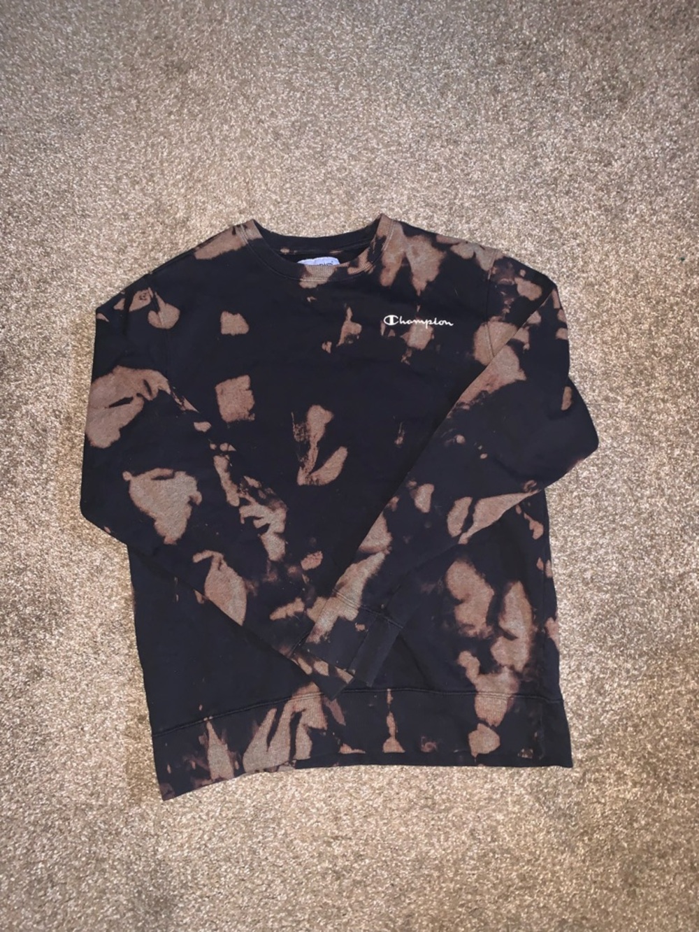 Champion Black Crewneck with White Label